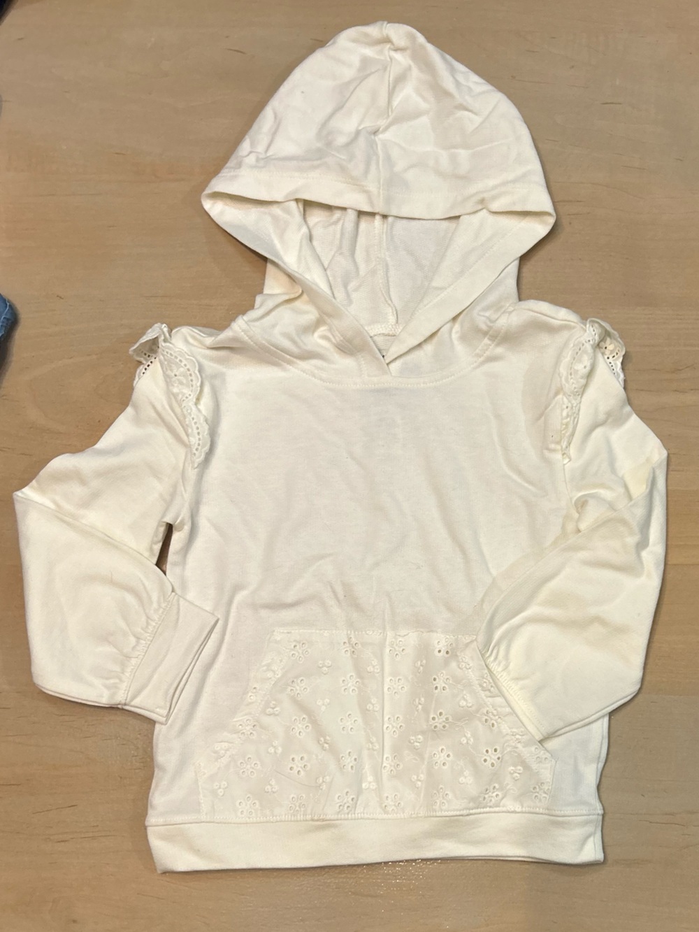 OshKosh B'gosh Cream Hooded Sweatshirt with Eyelet Pocket